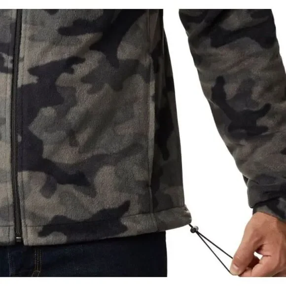 COLUMBIA Mens MEDIUM Steens Mountain Camo Black/Gray Full Zip Jacket - Picture 9 of 14